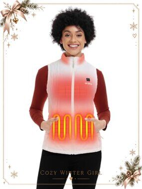 Diamond Quilted Heated Vest Lightweight Insulated Layering